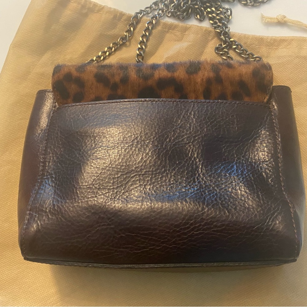 Patricia Nash Harlow Flap Crossbody in Leopard Haircalf EUC - Picture 6 of 9